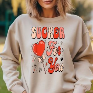 Sucker For You A Groovy Lollipop Candy Heart Valentine is Tee