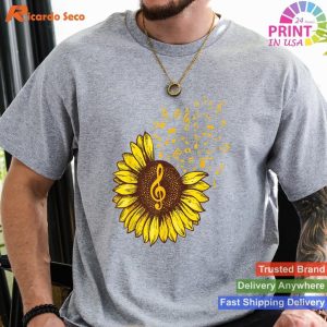 Sunflower Music Note - Tee for Music Lovers