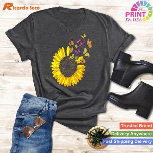 Sunflower With Butterfly Petals - Funny and Playful Sunflower Tee