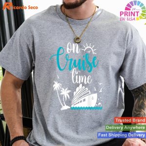 Tropical Cruise Time Palm Trees Family Vacation T-shirt