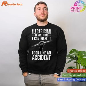 Unique Artistic Electrician T-Shirt for Professionals