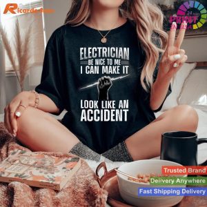 Unique Artistic Electrician T-Shirt for Professionals