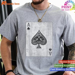 Vintage Graphic Ace of Spades Poker T-shirt