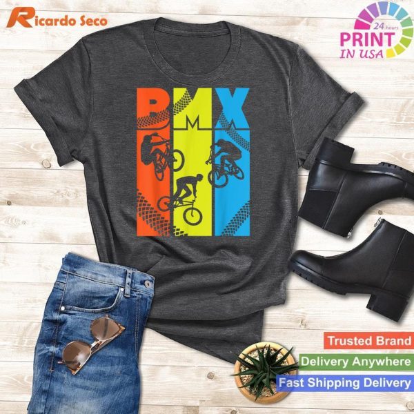 Vintage Retro Bmx - Funny Bmx Rider Bicycle Motocross T-shirt