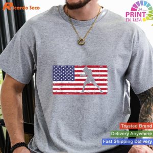 Vintage Vibes American Flag Boxing T-Shirt - Top-Quality Tee for Boxing Enthusiasts