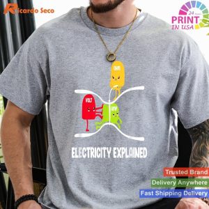 Volt, Ohm, Amp Funny Electricity Explained T-Shirt for Electricians
