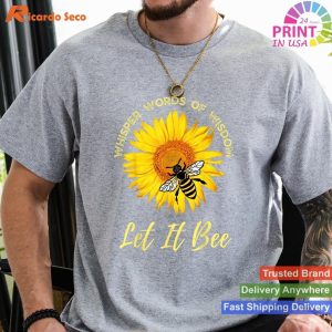 Whisper Words Of Wisdom - Let It Bee and Sunflower Vintage Tee