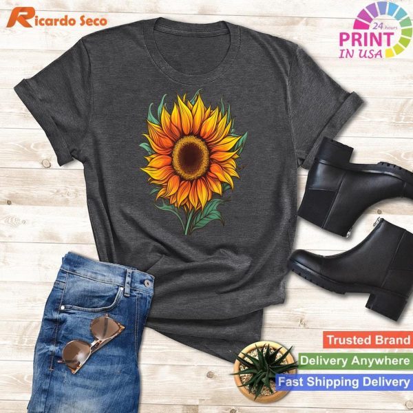 Wild Sunflower - Nature-Inspired Graphic for a Touch of Wilderness
