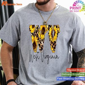 Women's West Virginia Sunflower Leopard Print - Unique Gift