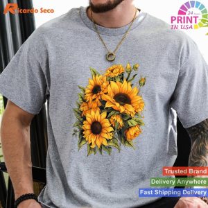 Yellow Sunflowers - Cute Summer Flowers Floral Positivity Tee