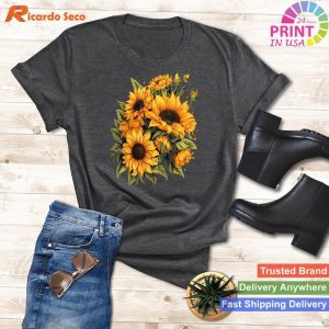 Yellow Sunflowers - Cute Summer Flowers Floral Positivity Tee