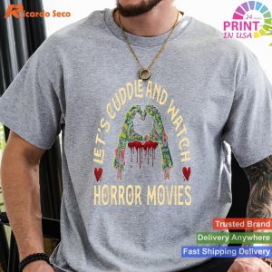 Zombie Cuddle T-Shirt - Unique Scary Horror Movie Design