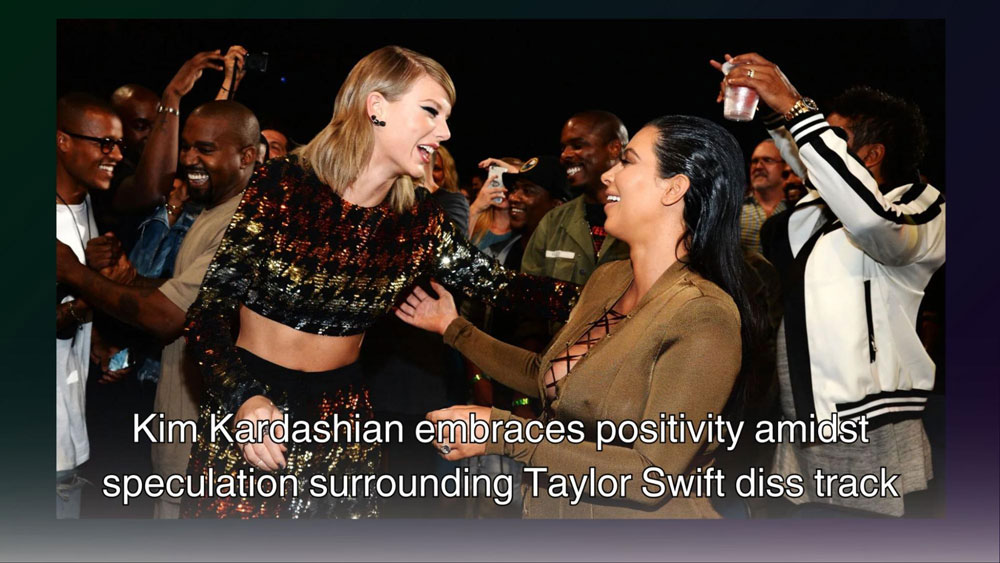 Kim Kardashian embraces positivity amidst speculation surrounding Taylor Swift diss track