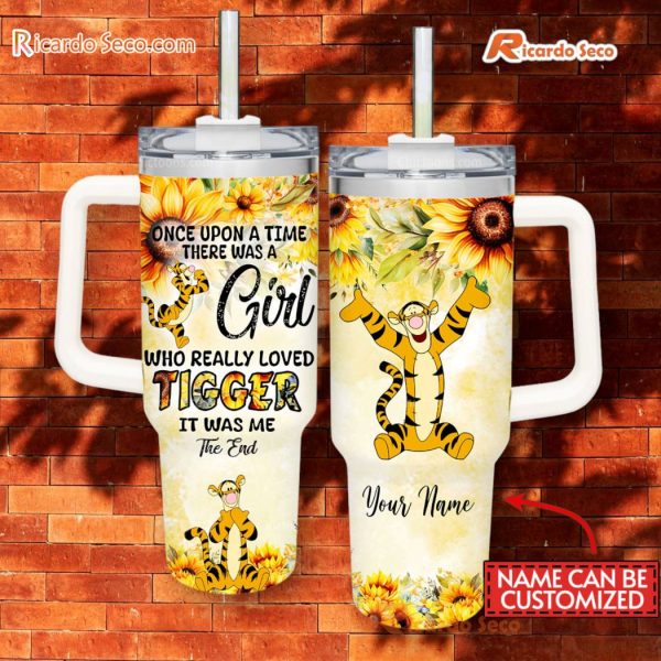 Once Upon A Time There Was A Girl Who Really Loved Tigger Sunflower 40oz Stainless Steel Tumbler