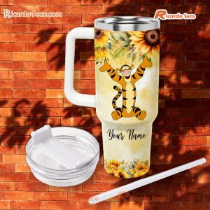 Once Upon A Time There Was A Girl Who Really Loved Tigger Sunflower 40oz Stainless Steel Tumbler b
