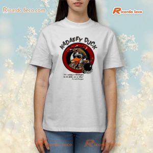 Kadaffy Duck It's Snowing In Washington But The Flakes Are In Libya President Ronald Reagan T-shirt, V-neck b
