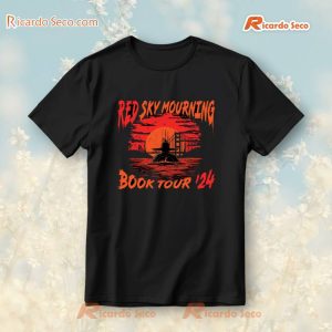 Red Sky Mourning Book Tour Take Warning Tour 2024 T-shirt, V-neck b