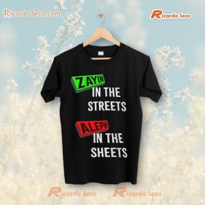Sasoura Zayin In The Streets Aleph In The Sheets T-shirt, V-neck b