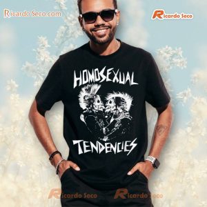 Skeleton Homosexual Tendencies Funny Gay T-Shirt a